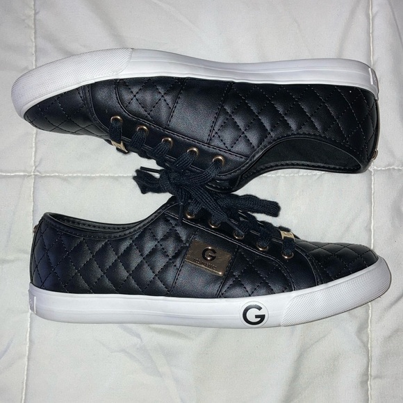 G by Guess Shoes - Guess Women’s Backer 2 Lace Up Leather Quilted Pattern Sneaker